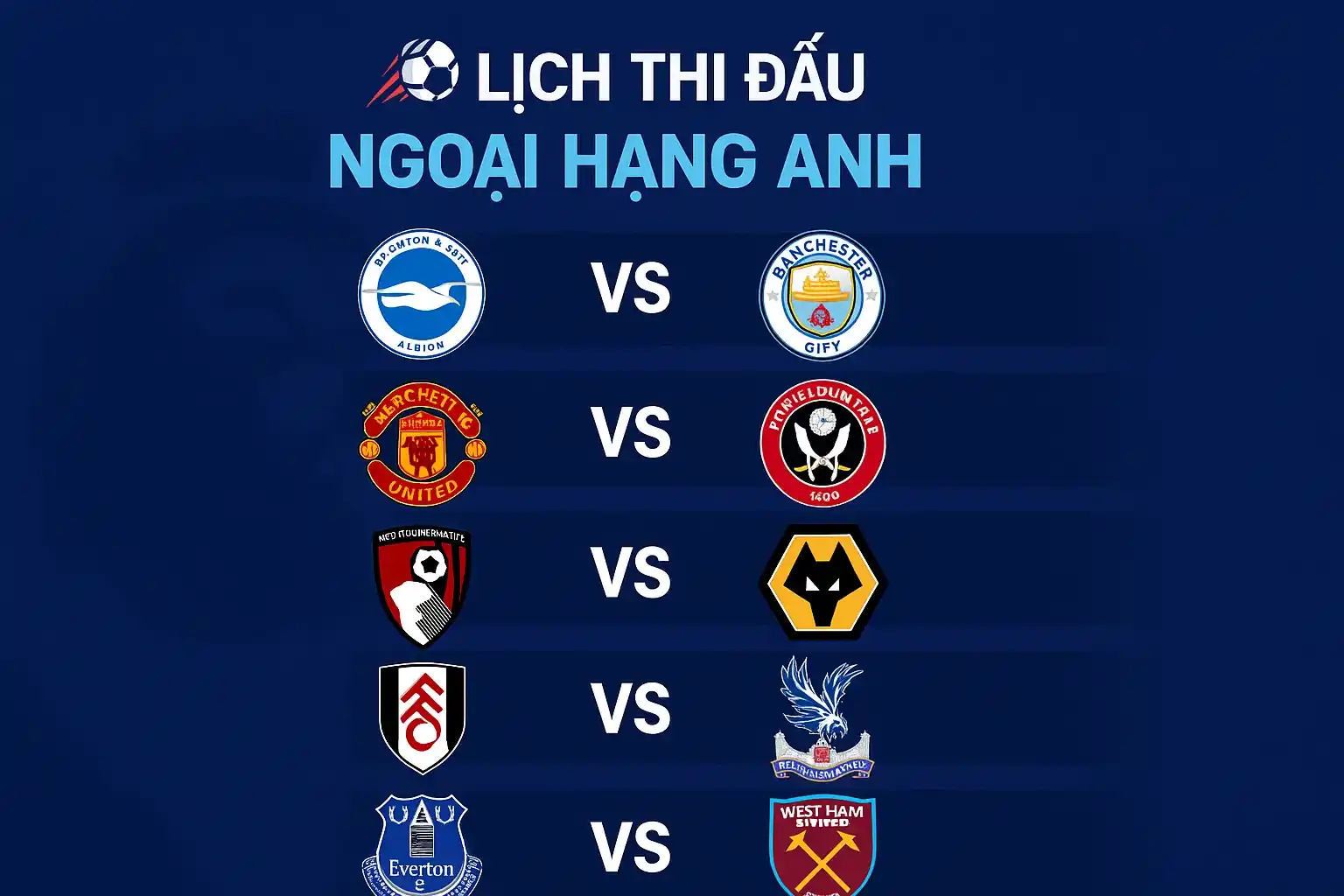 Lịch thi đấu của NHA luôn được CakhiaTV cập nhật
